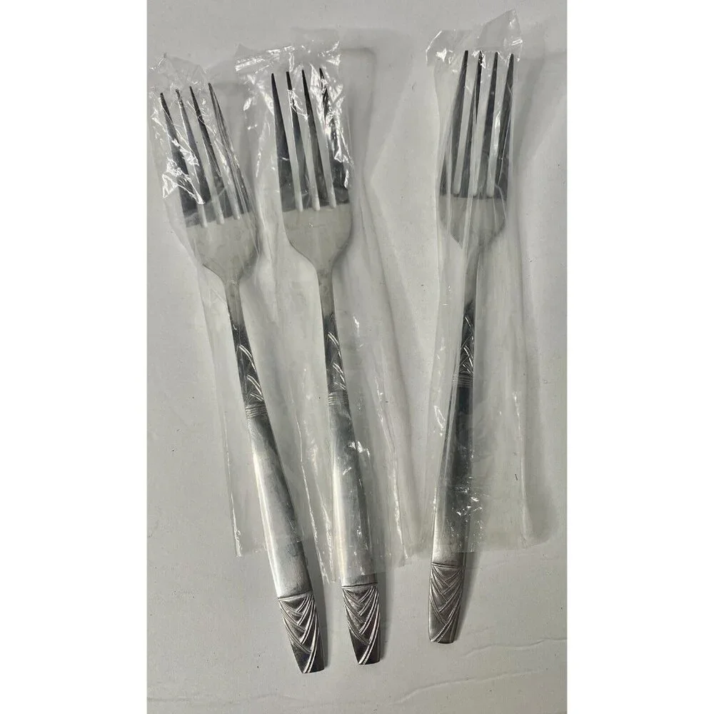 Orleans Silver ORL46 Stainless Korea Lot of‎ 3Dinner Forks Replacements